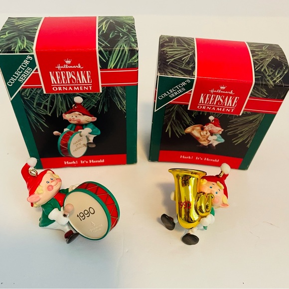 Hallmark Christmas Ornament Hark! It's Herald Series Vintage Elf Ornaments - Picture 7 of 7